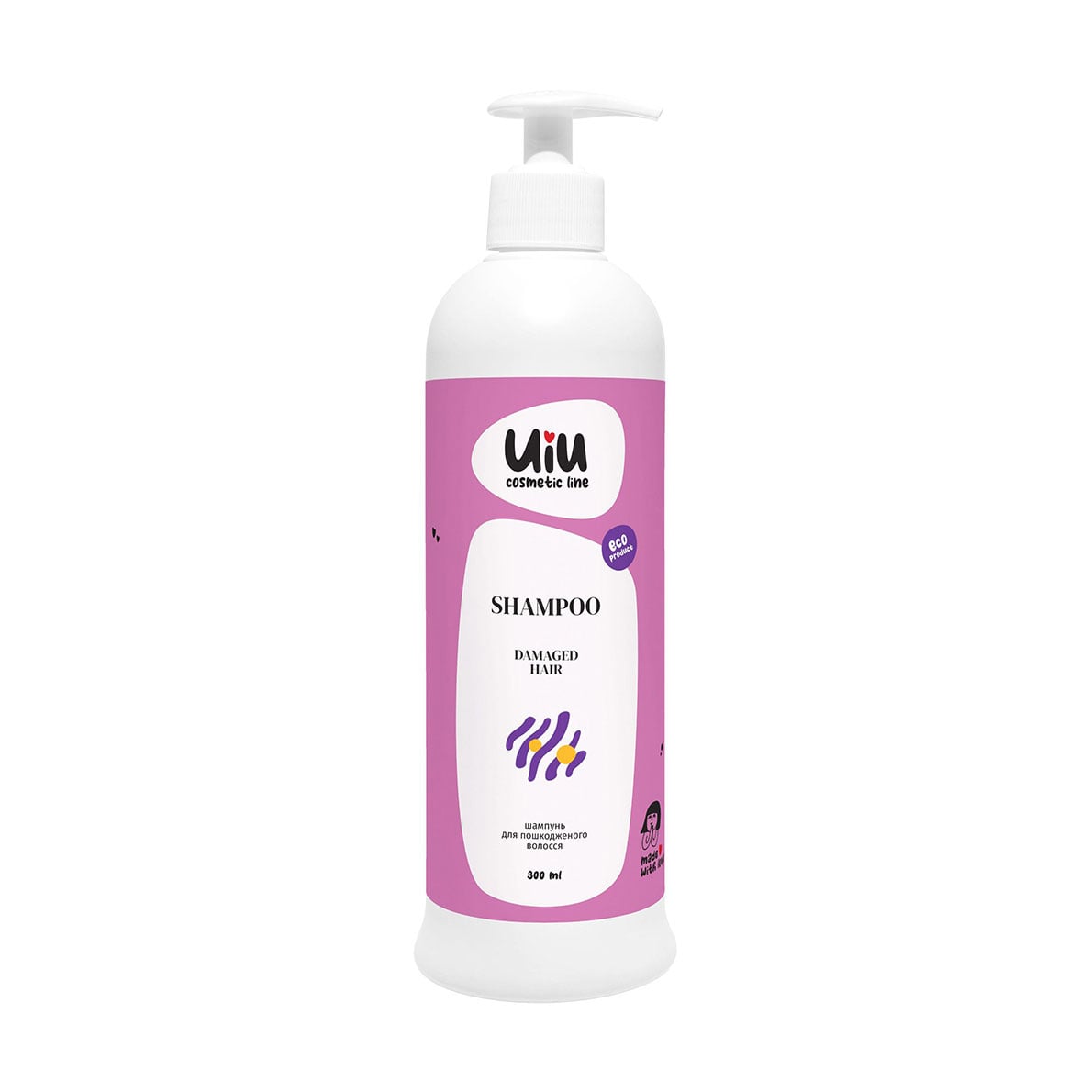 Шампунь UIU Shampoo Damager Hair для відновлення та захисту пошкодженого волосся, 300 мл