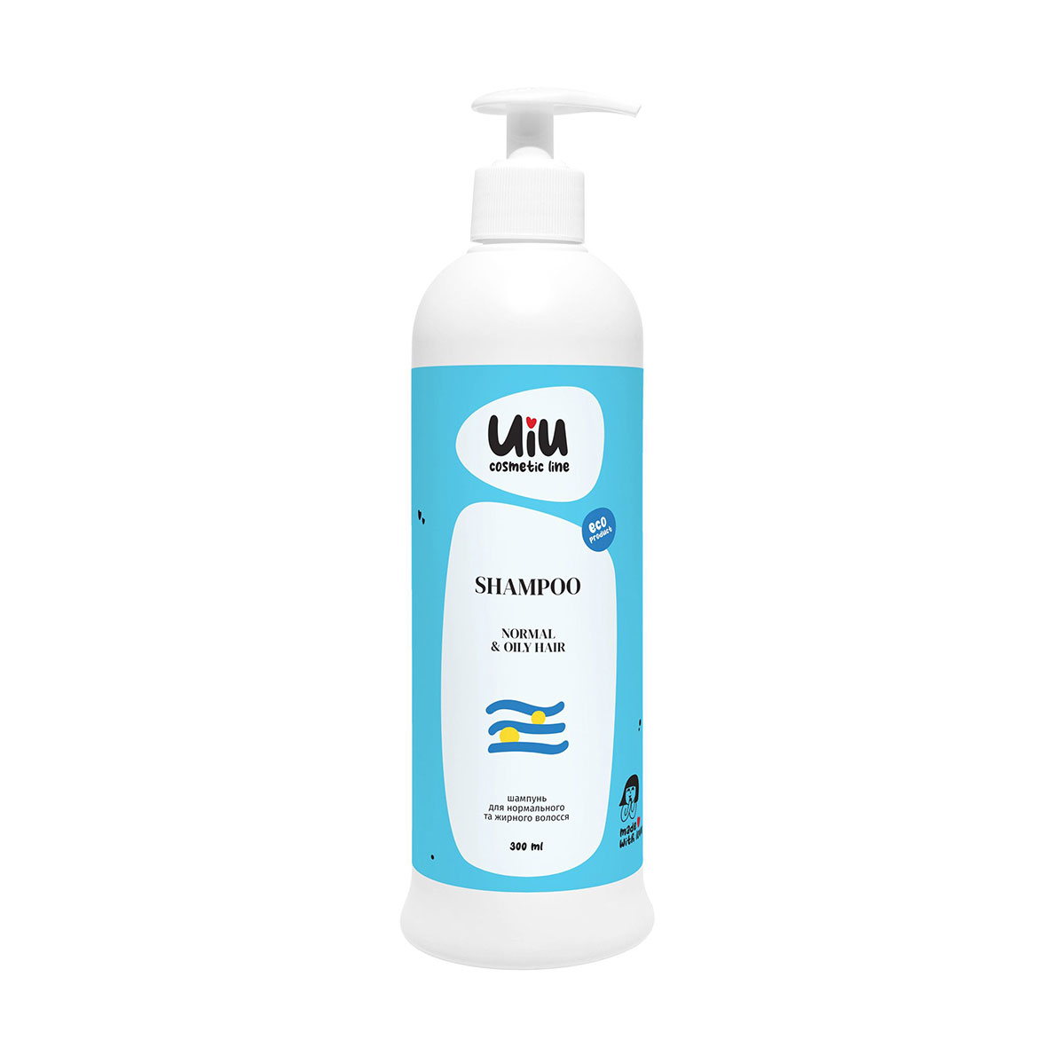 Шампунь UIU Shampoo Normal &amp; Oil Hair для нормального та жирного волосся, 300 мл