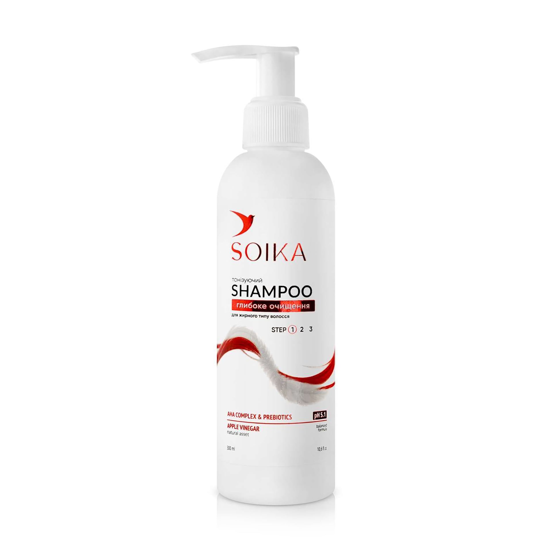 Тонізувальний шампунь SOIKA Shampoo Глибоке очищення, для жирного волосся, 300 мл