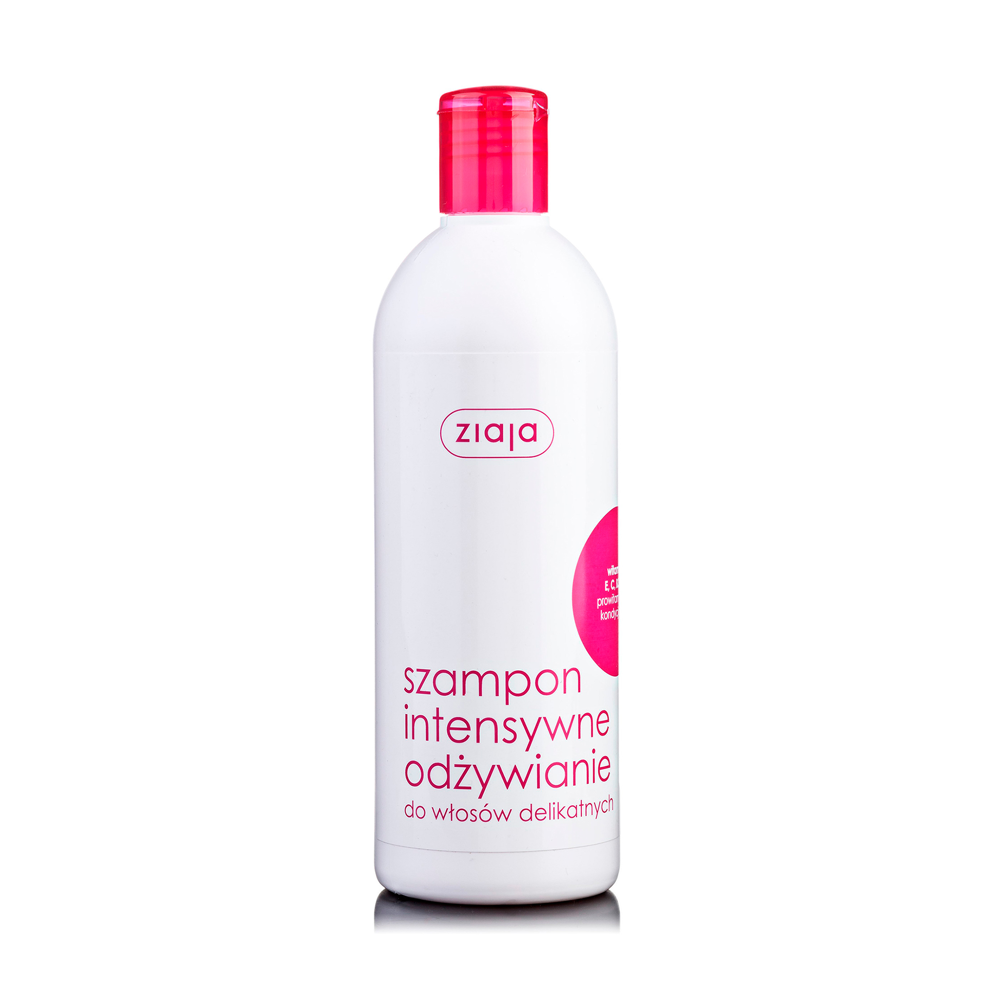 Живильний шампунь Ziaja Shampoo Інтенсивне живлення, для тонкого та ламкого волосся, з вітамінами, 400 мл